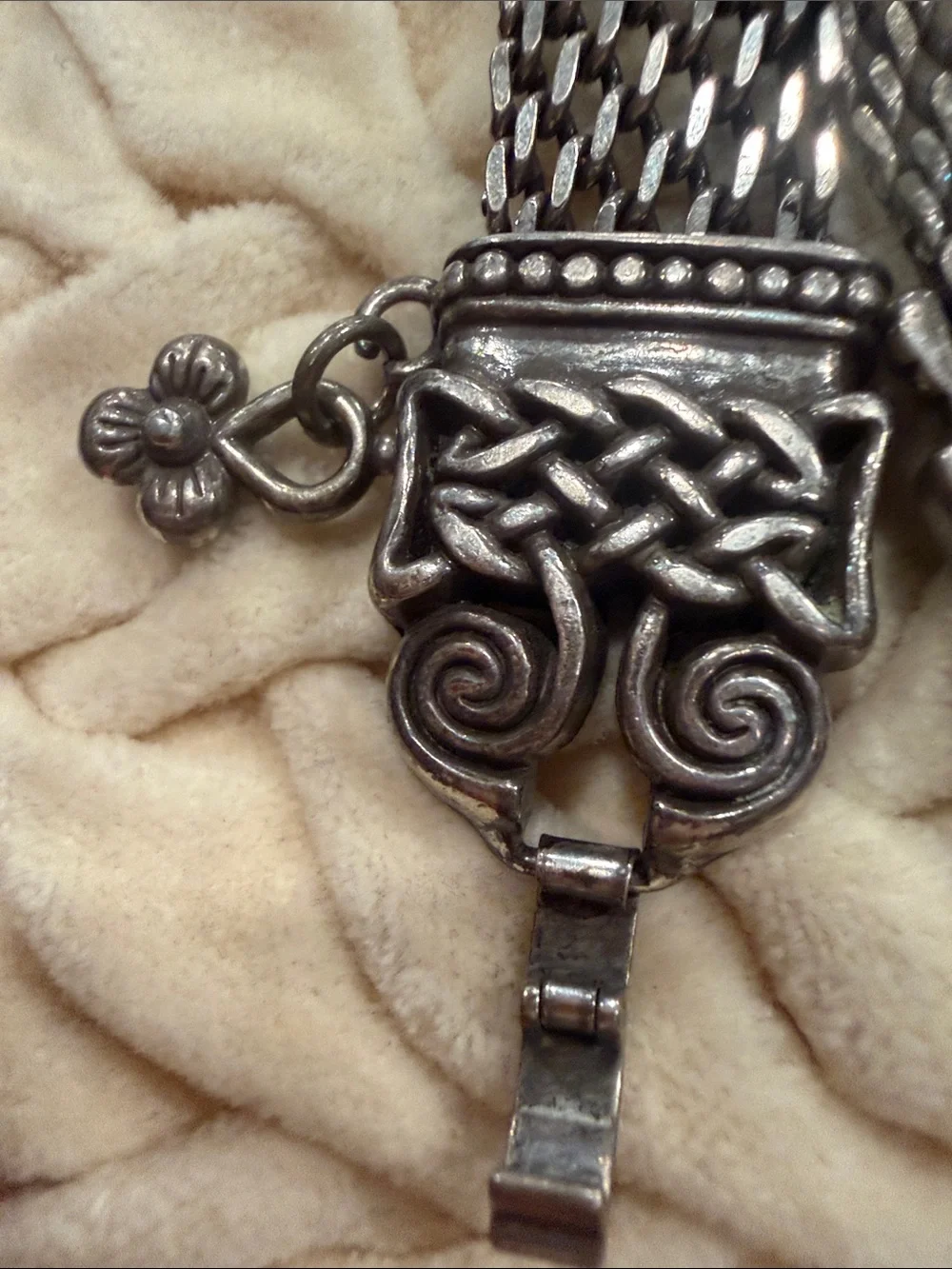 Brighton Silver-Tone Woven Mesh Bracelet with Decorative Ends